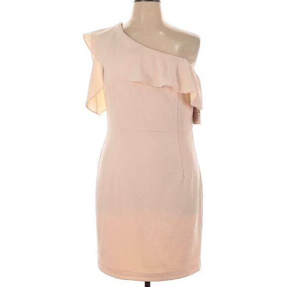 NWT NANETTE LEPORE Bellini Fizz Paradise Dreaming Crepe Ruffle Mini Dress Sz 16 - Picture 1 of 3